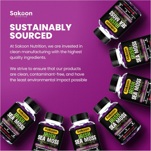 Sakoon Nutrition Gomas De Musgo Do Mar Irlandês E Óleo De Se - Imagem 8