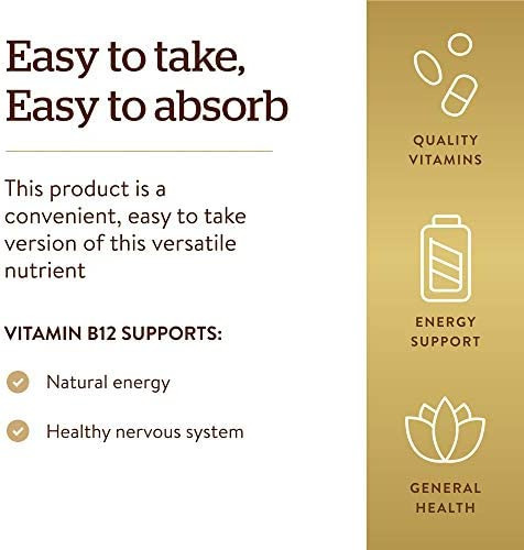 Vitamina B-12 Marca Solgar, 5000 Mcg, 60 Comprimidos - Imagem 4