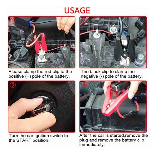 Bateria De Emergência Portátil Booster Pack Jump Starter Car - Imagem 6
