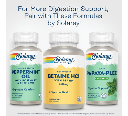 Betaína De Alta Potência Solaray Hcl Com Pepsina - Suplement - Imagem 6