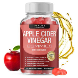 Gomas De Vinagre De Cidra Toplux - 1000mg Acv Com B12, Raiz