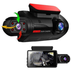2025 Câmera Dvr Veicular Automotiva Com Dupla Lente