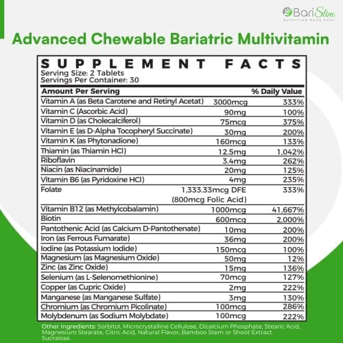 Barislim Multivitamínico Bariátrico Mastigável Com Ferro - V - Imagem 2