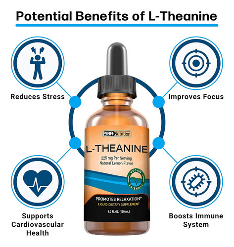 Gotas Líquidas De L-teanina Sbr Nutrition | Totalmente Natur - Imagem 3