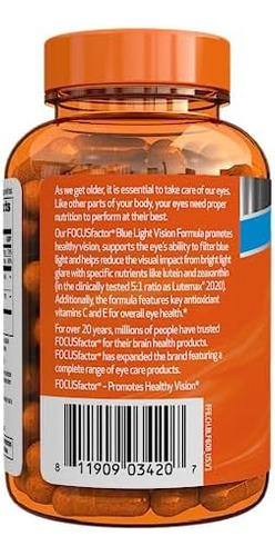 Fórmula Focus Factor Blue Light (60 Unidades) - Vitaminas Pa - Imagem 3