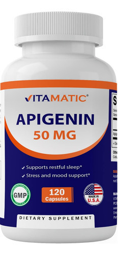 Vitamatic Apigenina 50mg 120 Cápsulas Vegetarianas