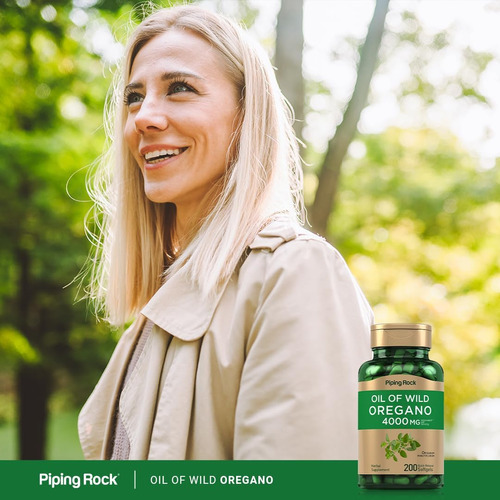 Cápsulas De Óleo De Orégano Piping Rock 4000mg | 200 Comprim - Imagem 6