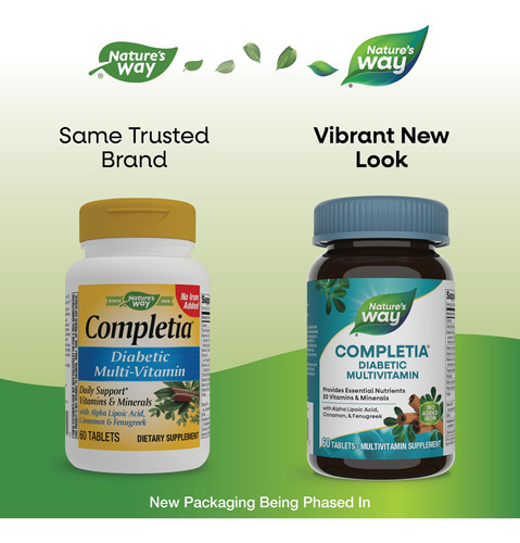 Suplemento Multivitamínico Diabético Nature"s Way Completia - Imagem 2