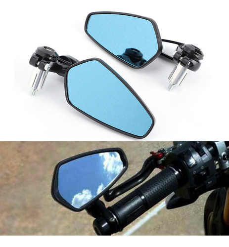 2 Peças De Espelhos Retrovisores Com Extremidade Do Guidão D - Imagem 3