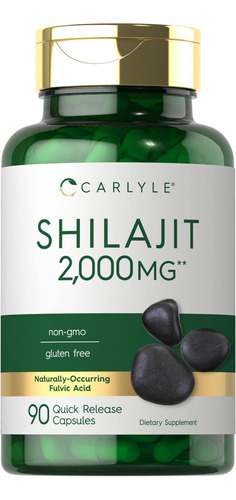 Cápsulas De Shilajit | 2000mg | 90 Contagem | Não Ogm E Sem