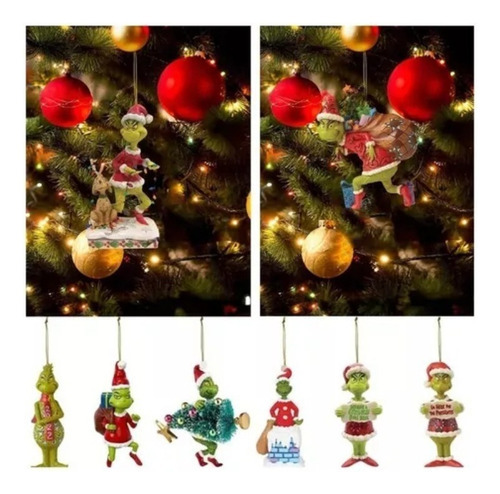 18 Peças De Decoração Suspensa Para Árvore De Natal/grinch - Imagem 6