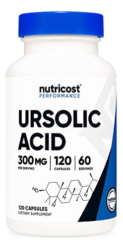 Suplemento Nutricost Ácido Ursólico 300mg 120 Cápsulas