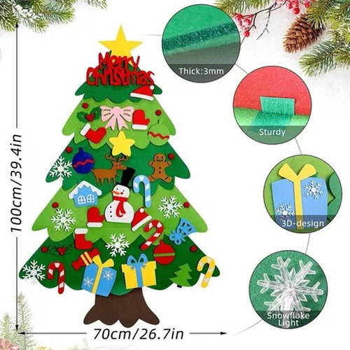 M Novo 32pcs Decoração De Parede De Árvore De Natal De - Imagem 4
