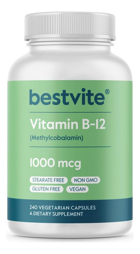 Bestvite Vitamina B12 (metilcobalamina) 1000mcg (240 Cápsula