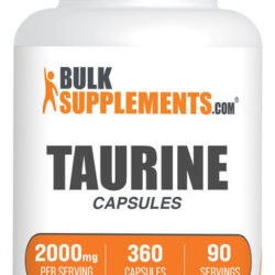 Suplemento De Taurina Bulksupplements.com 2000 Mg 360 Cápsul