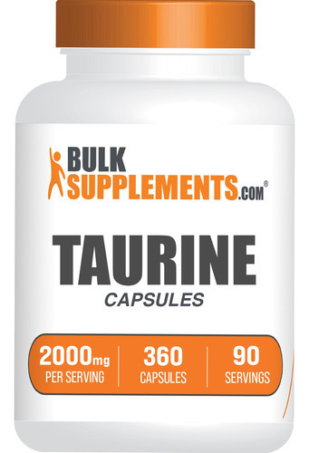 Suplemento De Taurina Bulksupplements.com 2000 Mg 360 Cápsul