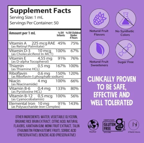 Novaferrum Yum | Multivitamínico Com Ferro Para Bebês, Crian - Imagem 3