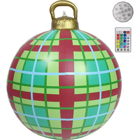 Enfeites De Bola Decorados De Natal Infláveis De Pvc Grandes - Imagem 46