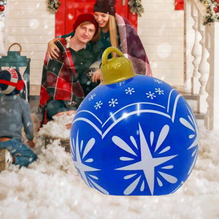 Enfeites De Bola Decorados De Natal Infláveis De Pvc Grandes - Imagem 15