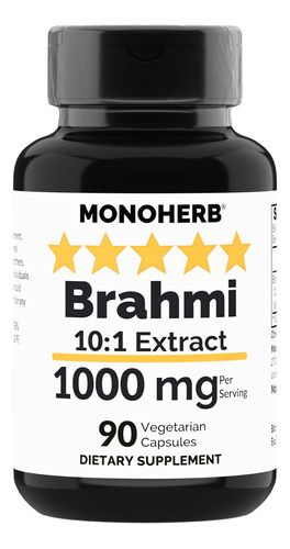 Suplemento De Extrato De Monoerva Brahmi 1000mg 90 Cápsulas