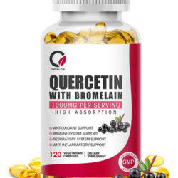Quercetina Com Bromelaína 1000mg 120 Cápsulas Com Vitamina C