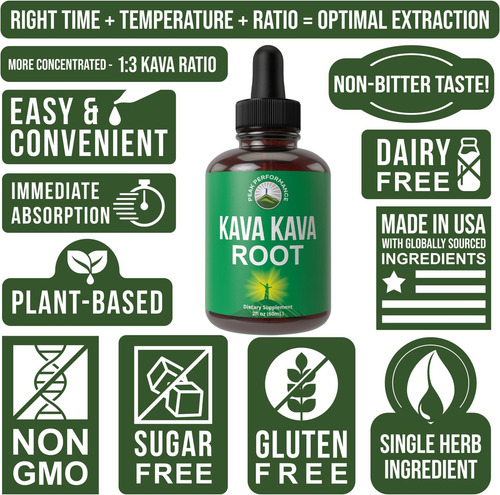 Extrato De Raiz De Kava Kava Gotas Líquidas Calmantes Mais C - Imagem 3