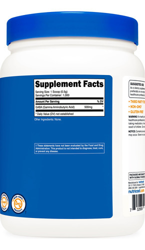Suplemento Nutricost Pure Gaba 500g Em Pó (gama Aminobutyr) - Imagem 6