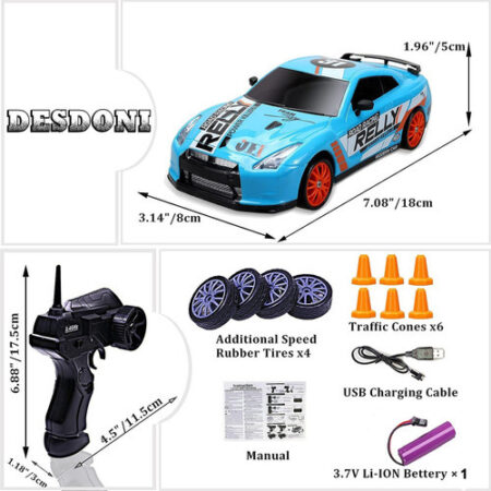 Brinquedo Drift Rc Car 4wd Drift Car Com Controle Remoto Dri - Imagem 43