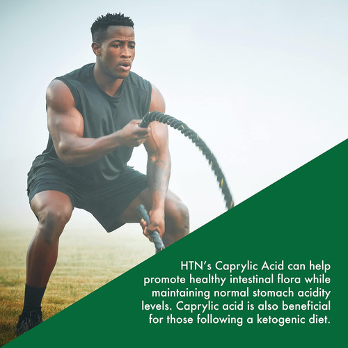 Health Thru Nutrition Ácido Caprílico 600mg 100 Cápsulas Sof - Imagem 4