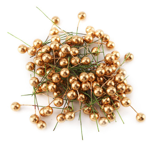 100 Unidades De Casa De Natal Artificial Golden Holly Berry - Imagem 9