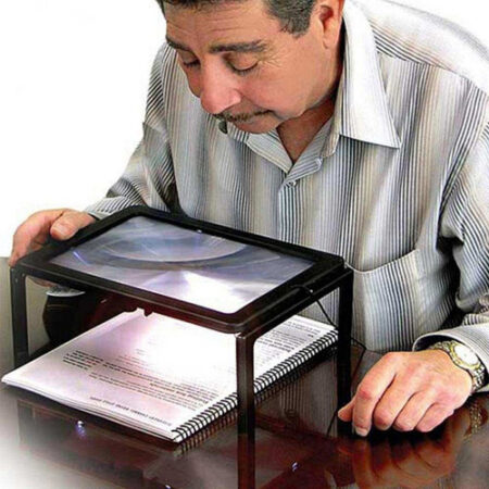 Lupa Gigante Grande Com Viva-voz Com Ampliador De Luz Led - Imagem 2