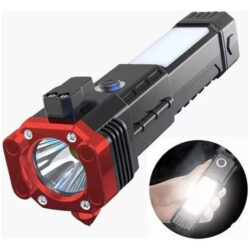 Lanterna Led Prova Dágua 4 Núcleos Potente Usb Recarregável