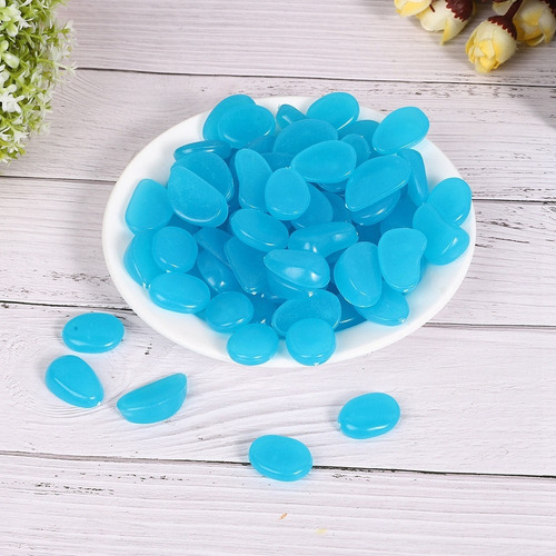 100pcs Pedra Luminosa Decoração Fluorescente Jardim Quintal - Imagem 9