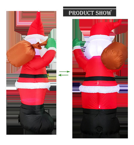 Decoração De Natal De Papai Noel Inflável De Led Gigante De - Imagem 4