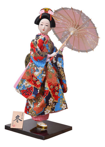 Bonecas Geisha Japonesas, Artesanato, 30cm, Bonecas Kimono,