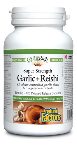 Natural Factors Garlicrich, Super Strength Garlic + Reishi,