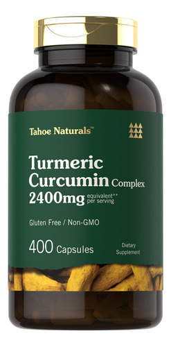 Suplemento Carlyle Curmeric Curcumin 2400mg 400 Cápsulas