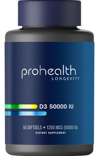 Prohealth Vitamin D3 50.000 Ui, 50 Cápsulas Moles) Ajuda A I