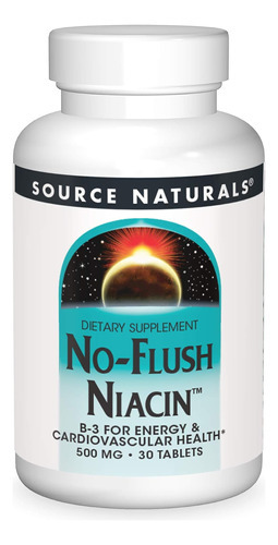 Source Naturals, Niacina No-flush, B-3 500 Mg - 30 Tabletes