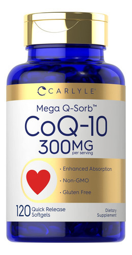 Carlyle Coqmg | 120 Cápsulas | Mega Q-sorb Coenzima Q-10 | C