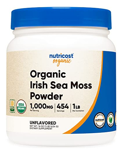 Suplemento Nutricost Organic Irish Moss Powder 454g
