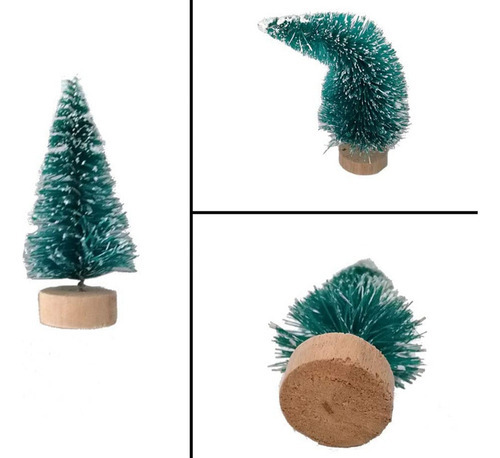 50pcs Miniatura Artificial Árvore De Natal Pequena Neve Gead - Imagem 2