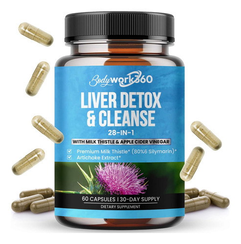 Bodywork360 Liver Detox & Cleanse - Suplemento 28 Em 1 Para - Imagem 7