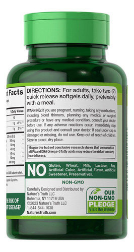 Natures Truth Óleo De Krill 2000mg Cápsulas Softgel | 60 Con - Imagem 6