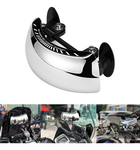 - Motorbikerearview Espelhos De Segurança 180 Graus Lente - Imagem 2