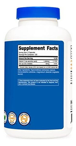 Vitamina C Nutricost 1000mg 240 Cápsulas - Imagem 4