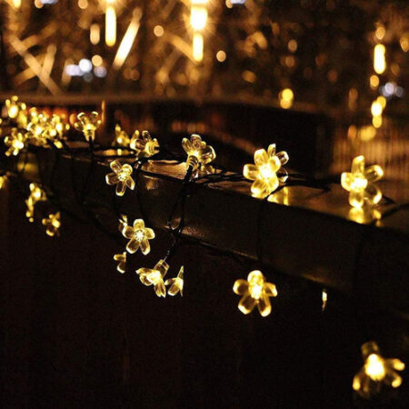 5m Luzes Natal Ao Ar Livre Luz Solar Da Corda Da Flor 20led- - Imagem 15