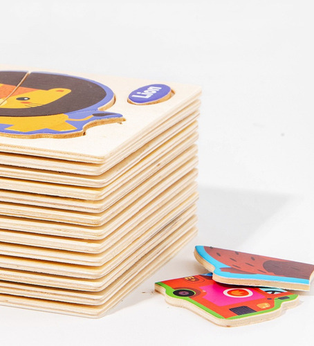 12pcs Montessori Wooden Puzzle Brinquedos De Bebê - Imagem 6