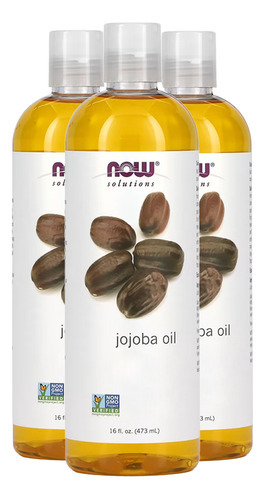 Óleo De Jojoba Now Foods 473 Ml Puro Importado 3un