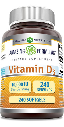 Fórmulas Incríveis Colecalciferol De Vitamina D3 - 10.000 U